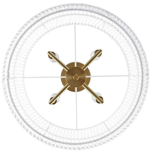 Ellie 4 Light 19 inch Modern Brushed Gold Semi-Flush Ceiling Light